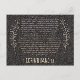 Cartão postal de 1 Coríntios 13