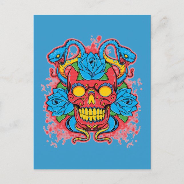 Cartão postal de 2 cobras (Frente)