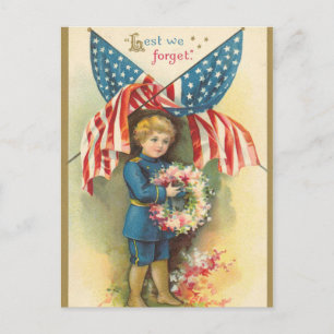 Cartão postal de 4 de julho de Vintage