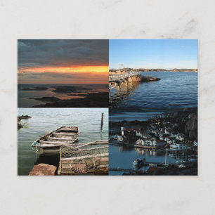 Cartão postal de 4 imagens da Bovallstrand (sem te