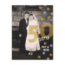 Cartão postal de 50.o aniversário de casamento