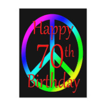 Cartão postal de 70 de Aniversário feliz