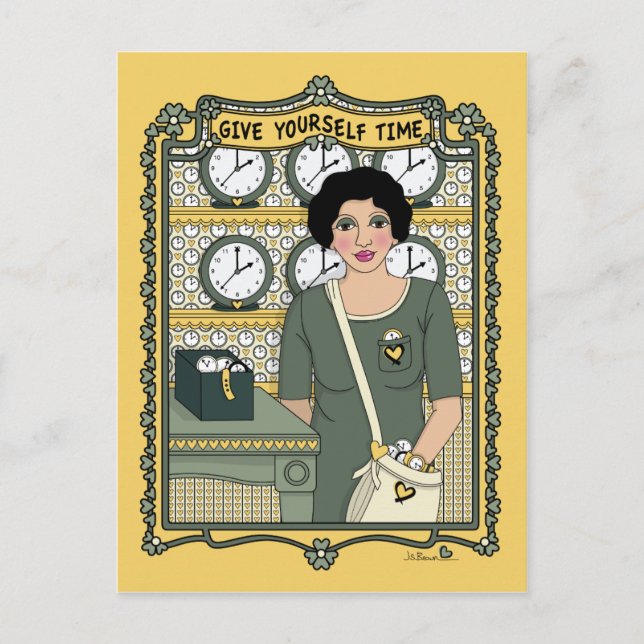 Cartão Postal Dê a si mesmo o horário_C_ postal (Frente)