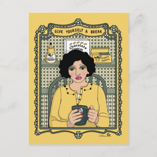 Cartão Postal Dê a si mesmo um Break_C_ Postcard (Frente)