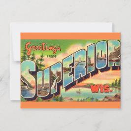 Cartão Postal de Abertura Vintage Superior WI