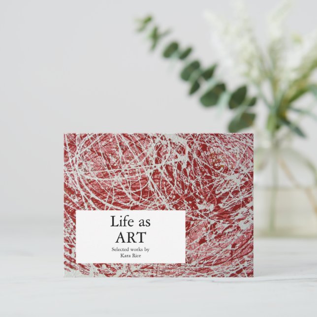 Cartão-postal de Abstrato de Convite para Apresent (Em pé/Frente)