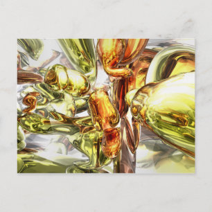 Cartão postal de Abstrato de Raptura Tangerine