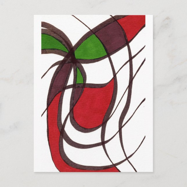 Cartão postal de Abstrato "Peixe Voador" (Frente)