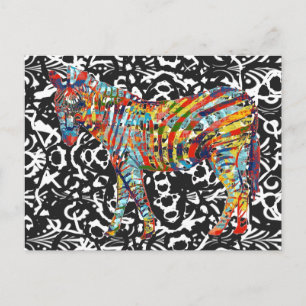 Cartão postal de abstrato Zebra