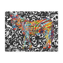 Cartão postal de abstrato Zebra