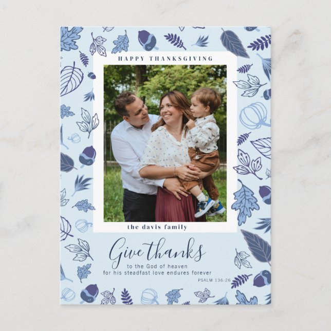 Cartão postal de Ação de Graças (Frente)