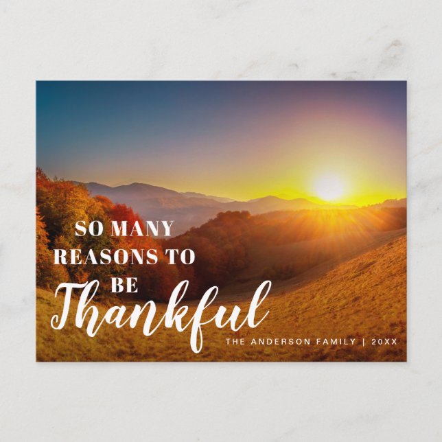 cartão postal de Ação de Graças de outono feliz (Frente)