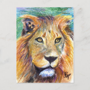 Cartão postal de ACEO Retrato Lion