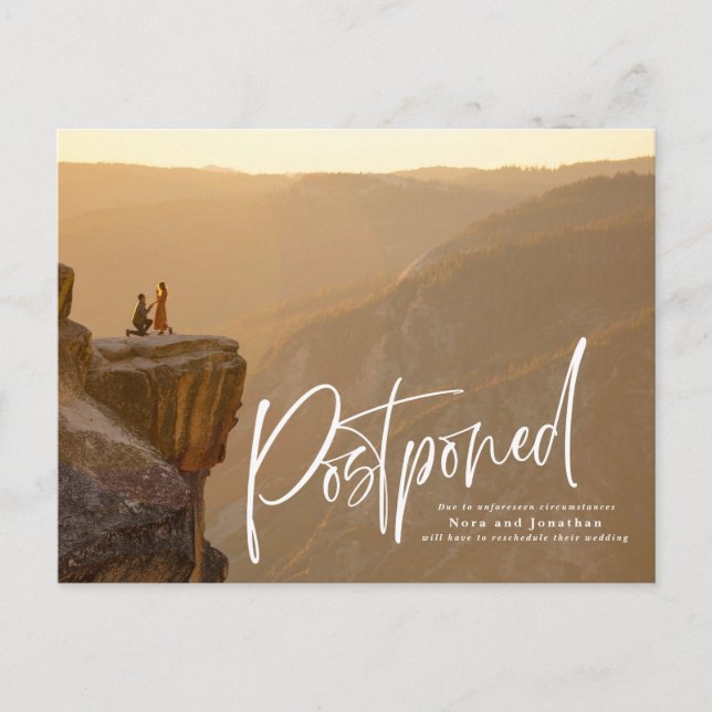 Cartão Postal de Adiamento de Rascunho Rápido (Frente)