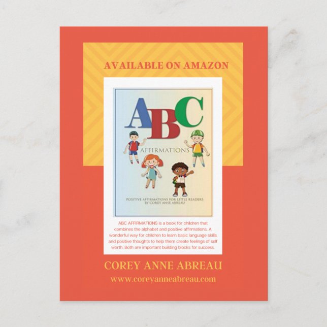 CARTÃO POSTAL DE AFIRMAÇÕES ABC (Frente)