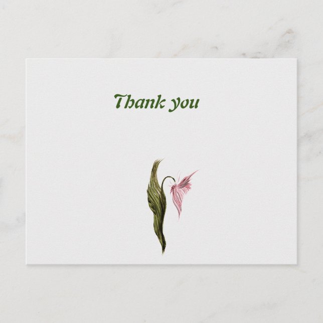  cartão postal de agradecimento  (Frente)