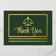 Cartão Postal de Agradecimento Advogada Elegante F