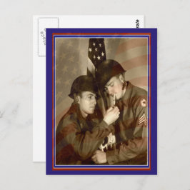 Cartão postal de agradecimento aos veteranos de fo