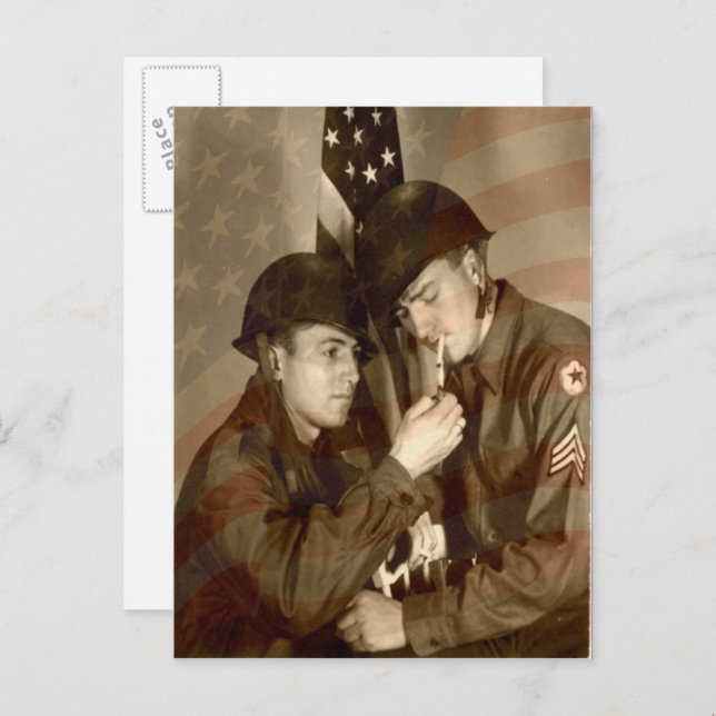 Cartão postal de agradecimento aos veteranos de fo (Frente/Verso)