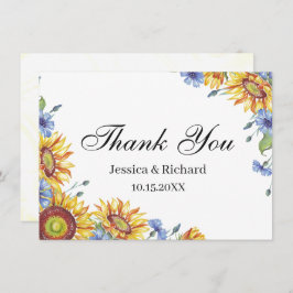 Cartão postal de agradecimento aquarela da Ucrânia