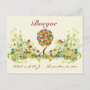 Cartão Postal de Agradecimento Árvore do Amor Flor