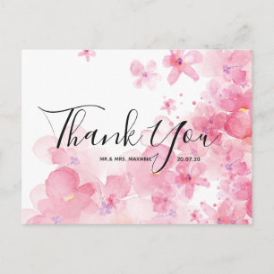 Cartão Postal de Agradecimento de Casamento em Scr
