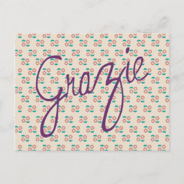 Cartão postal de agradecimento de casamento Floral