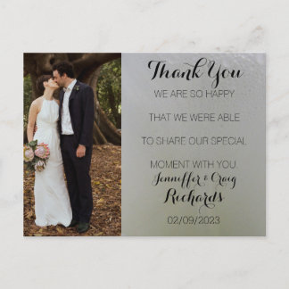 Cartão Postal de Agradecimento de Casamento Floral