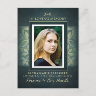 Cartão Postal de Agradecimento de Condolências Fol