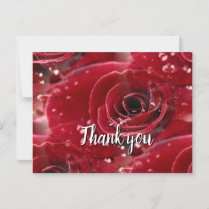 Cartão postal de agradecimento rosa