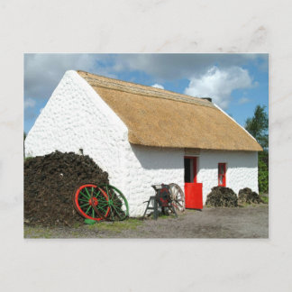 Cartão postal de algodão irlandês thatch