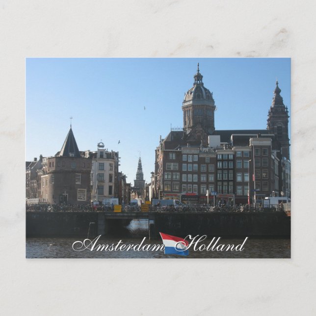 Cartão postal de Amesterdã Holland (Frente)