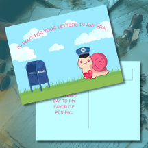Cartão postal de amigo por correspondência com can