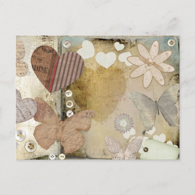 Cartão postal de amor de papel (Frente)