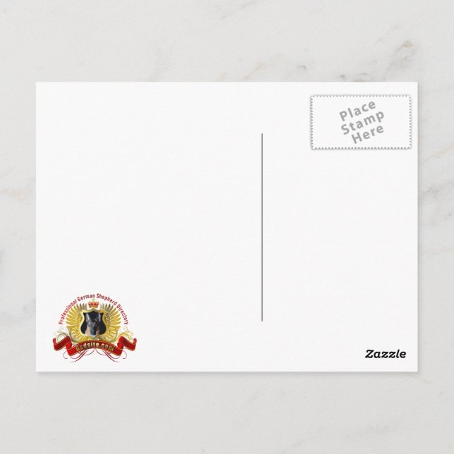 Cartão postal de amor incondicional do german shep (Verso)