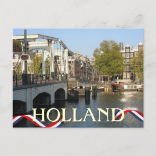 Cartão postal de Amsterdam Bridge Holland