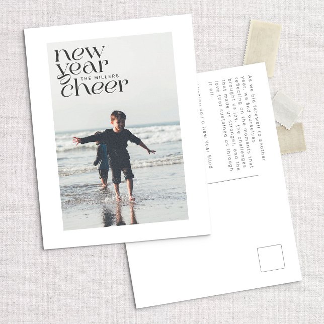 Cartão postal de animação de ano novo com tendênci (Criador carregado)