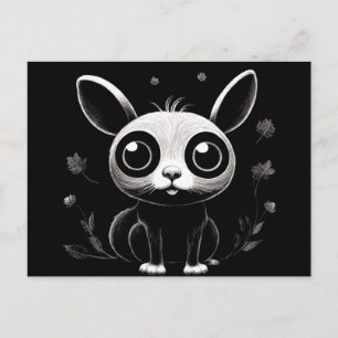 Cartão postal de animal de desenho animado estilo