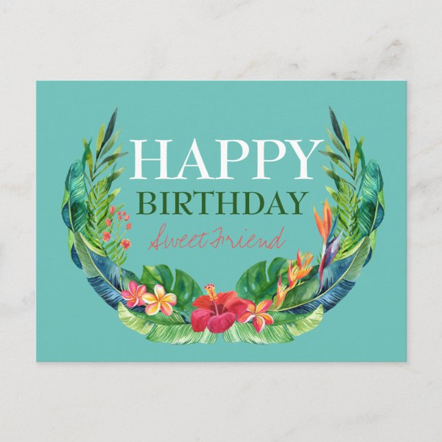 Cartão postal de aniversário bíblico fofo (Frente)