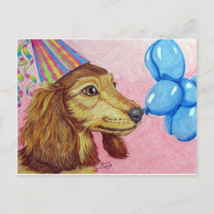 Cartão postal de aniversário Daschund