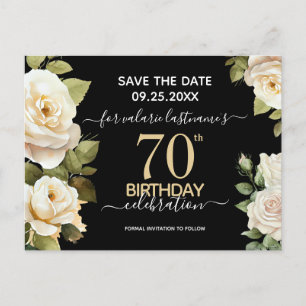 Cartão Postal de Aniversário de 70 Anos das Rosas 