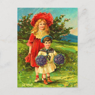 Cartão postal de aniversário de Primavera de Vinta