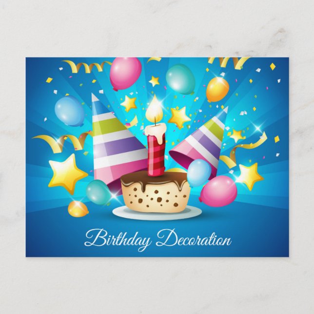 cartão postal de aniversário feliz (Frente)