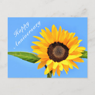 Cartão postal de aniversário feliz Girassol no céu