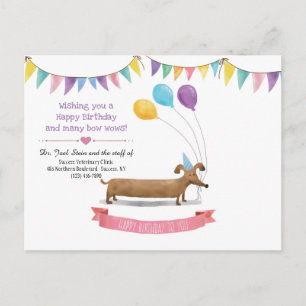 Cartão Postal de Aniversário para o Cachorro