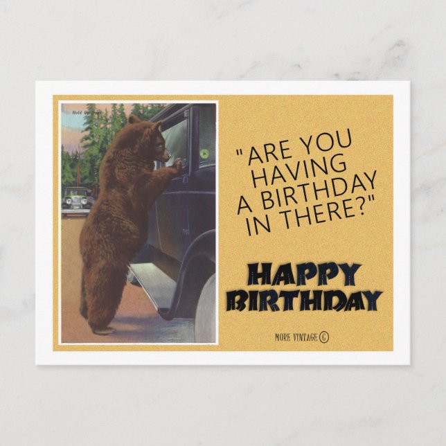 cartão postal de ANIVERSÁRIO vintage (Frente)