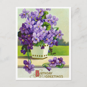 Cartão postal de aniversário Vintage