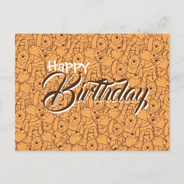 cartão postal de aniversário Wenny o pooh (Frente)