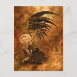 Cartão postal de Anjo Escuro Steampunk