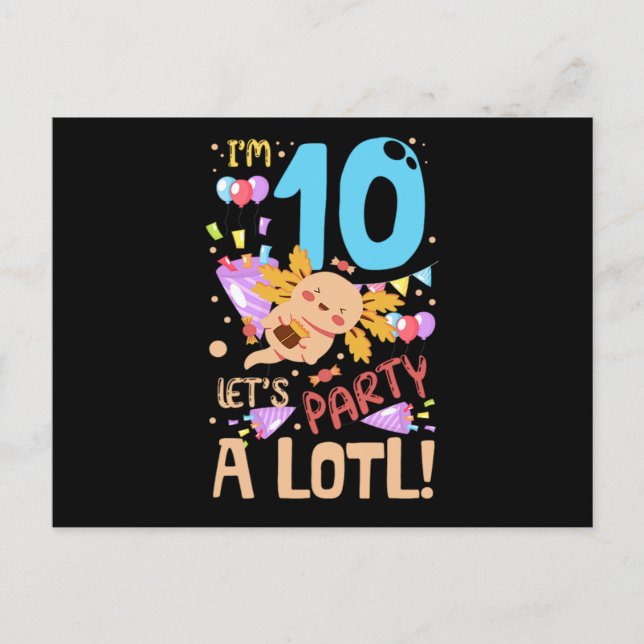 Cartão Postal De Anúncio 02.Axolotls Design para um ventilador Axolotl (Frente)